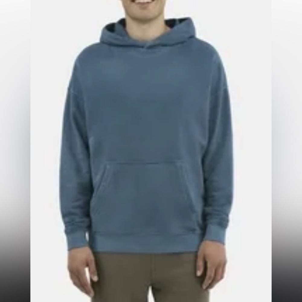 Fat Face Cotton Blend Hoodie in Dark Teel Kangaroo Pocket Unisex M